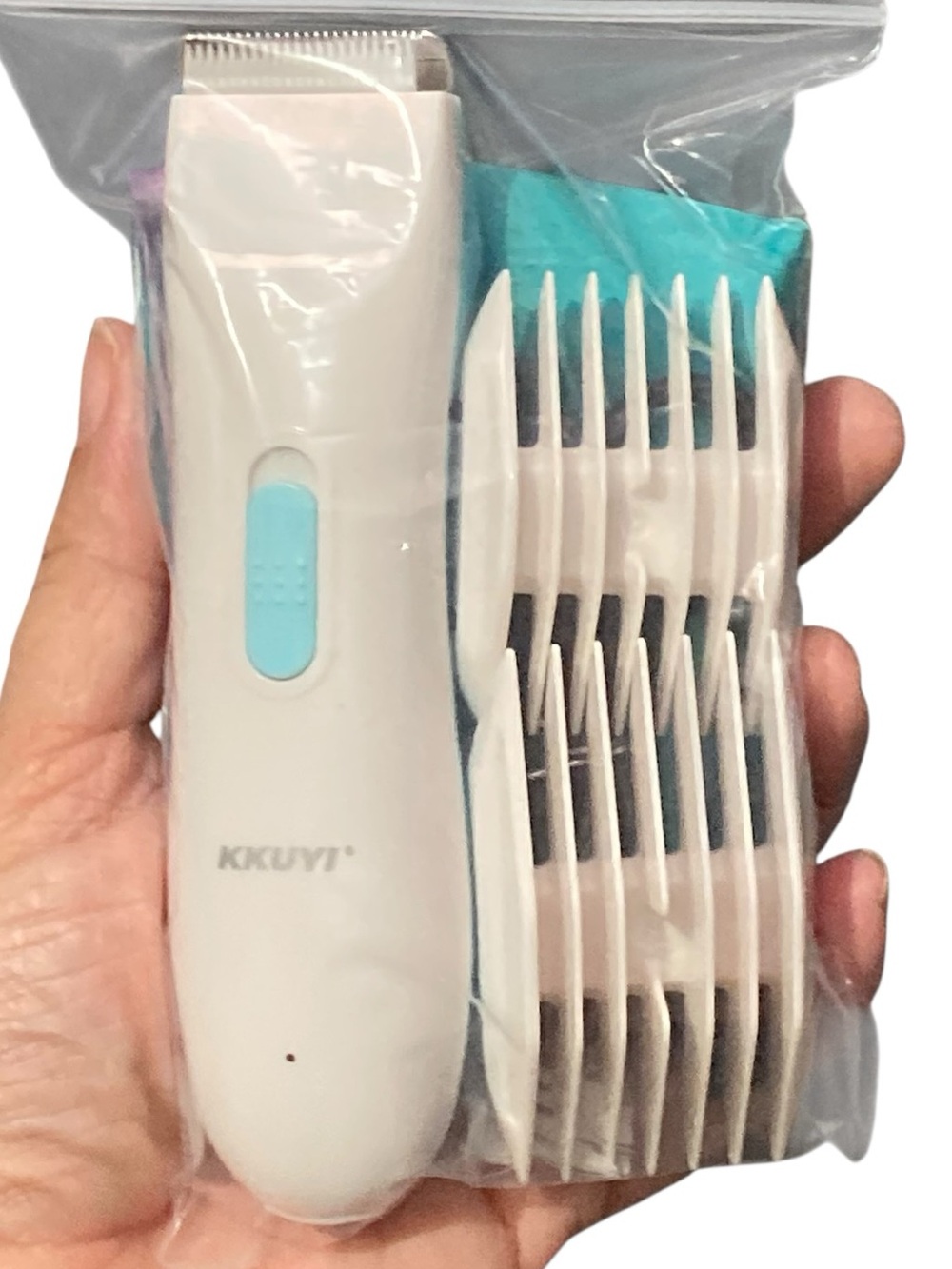 Baby Toddler KKUYI Cordless Hair Clippers With Guides & Haircut Cape